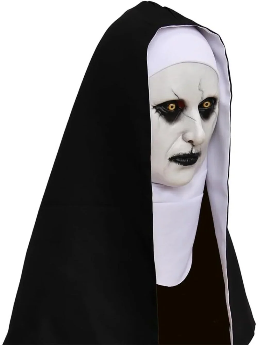Men's Halloween Nun Latex Full Head Scary Party Cosplay Mask
